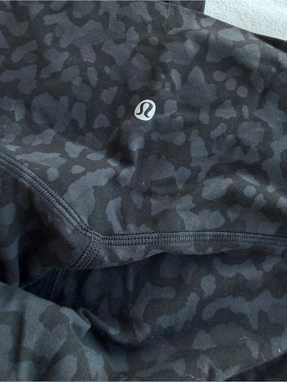 Black Camouflage Pattern Active Leggings - Picture 7 of 7
